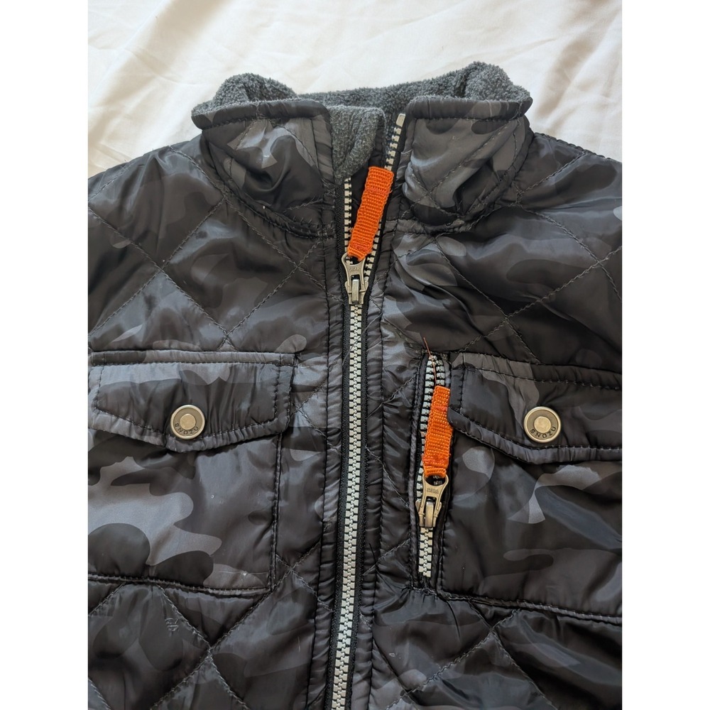 Snozu Youth Small Gray/Camp Full Zip Fleece Jacket - Picture 5 of 8